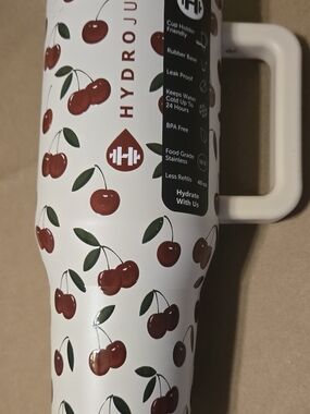 HydroJug Sweet Cherry Print Insulated Water Jug 40 Oz.